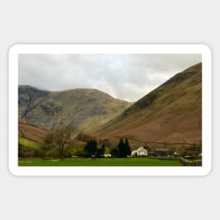 wasdale head inn with kirk fell to the side Sticker